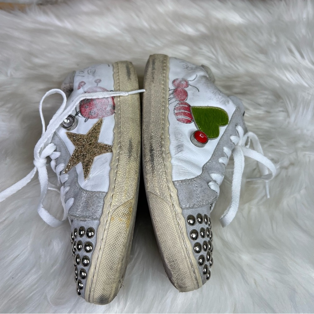 MELINE Lace Up Italian Embellished Sneakers, 38 - Picture 11 of 11
